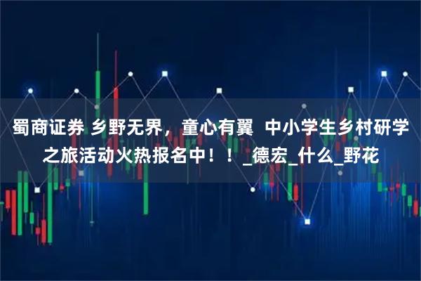 蜀商证券 乡野无界，童心有翼  中小学生乡村研学之旅活动火热报名中！！_德宏_什么_野花